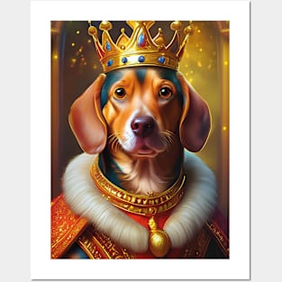 Sausage Dog Pet Portrait Art Posters and Art